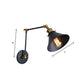 Conic Study Room Wandlampe Industrial Metallic 1 Birne Schwarz/Messing Wandleuchte mit Schwenkarm