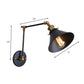 Conic Study Room Wandlampe Industrial Metallic 1 Birne Schwarz/Messing Wandleuchte mit Schwenkarm