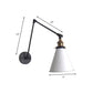 Frendorf | Tapered Schlafzimmer Wandmontage Licht Loft Stil Metallisch 1 Kopf Schwarz/Weiß Verstellbare Wandleuchtenarmatur