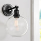 Frendorf | Metaal Zwart/Chroom Wandlamp Globe/Conus 1-Licht Industriële Muurverlichting voor Slaapkamer