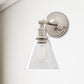 Frendorf | Metaal Zwart/Chroom Wandlamp Globe/Conus 1-Licht Industriële Muurverlichting voor Slaapkamer