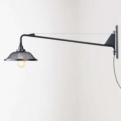 Frendorf | 2 Licht Metall Gitter Wandbeleuchtung Industriell Schwarze Kuppel Wohnraum Wandleuchte Leuchte