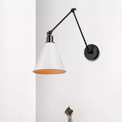 Frendorf | Cone Eettafel Wandlamp Antiek Stijlvol Smeedijzer 1 Hoofd Zwart/Wit Wandmontage Licht