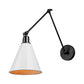 Frendorf | Cone Eettafel Wandlamp Antiek Stijlvol Smeedijzer 1 Hoofd Zwart/Wit Wandmontage Licht