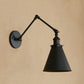 Frendorf | Landhausstil Kegel Wand Sconces 1 Lampe Eisen Wandverlichtungsarmatur in Schwarz/Rost für Schlafzimmer
