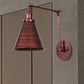 Frendorf | Landhausstil Kegel Wand Sconces 1 Lampe Eisen Wandverlichtungsarmatur in Schwarz/Rost für Schlafzimmer