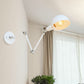 Frendorf | 1 Bulb Wandleuchte Retro-Stil Schwenkarm Metall Mini Wandlampe in Weiß für das Arbeitszimmer