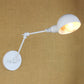 Frendorf | 1 Bulb Wandleuchte Retro-Stil Schwenkarm Metall Mini Wandlampe in Weiß für das Arbeitszimmer