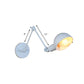 Frendorf | 1 Bulb Wandleuchte Retro-Stil Schwenkarm Metall Mini Wandlampe in Weiß für das Arbeitszimmer