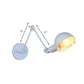 Frendorf | 1 Bulb Wandleuchte Retro-Stil Schwenkarm Metall Mini Wandlampe in Weiß für das Arbeitszimmer