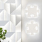 Frendorf | Jigsaw Wandleuchte Moderne Acryl Schwarz/Weiß LED Wandlicht in Warm/Weiß Licht für Wohnzimmer