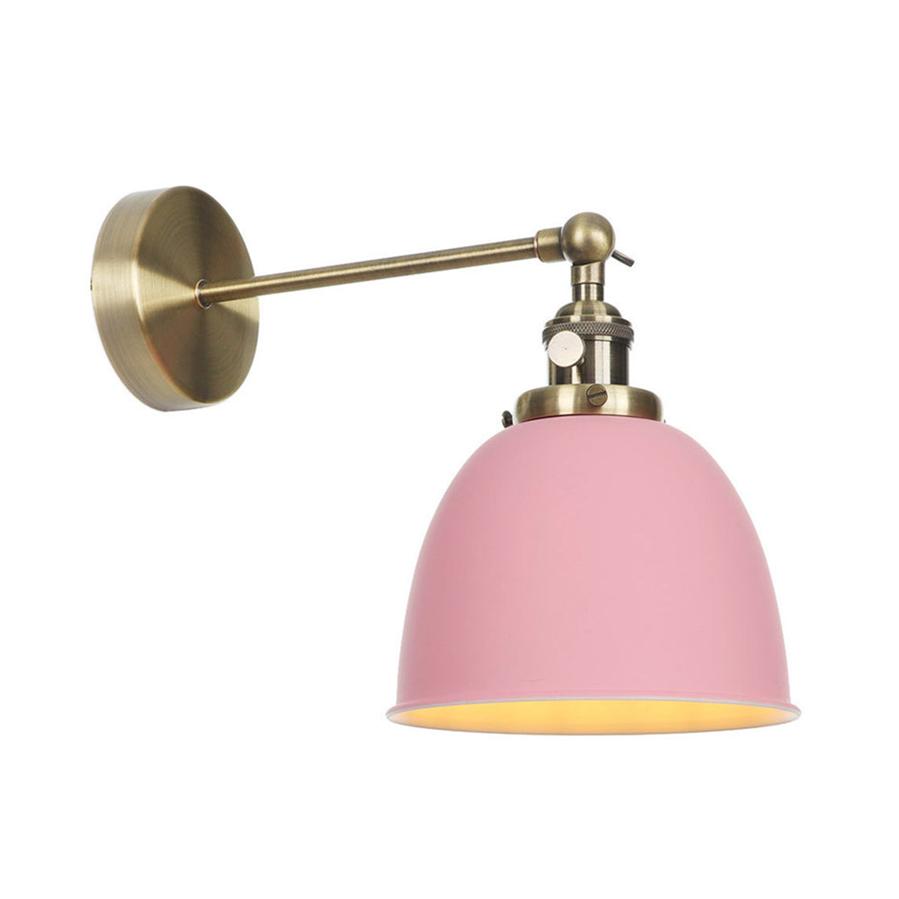 1 Glühbirne Domed Shade Wandleuchte Industriele Schwarz/Grau/Weiß Metall Wandmontierte Lampe für Schlafzimmer