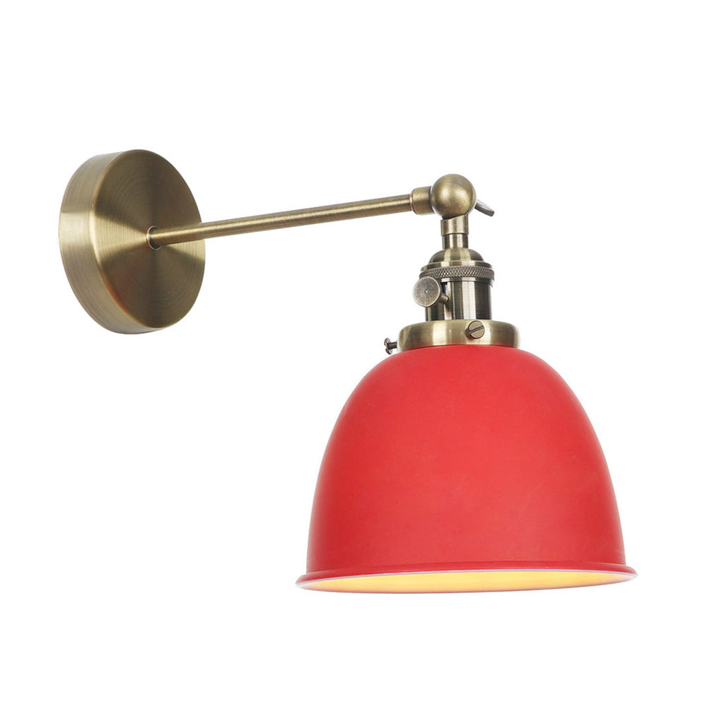1 Glühbirne Domed Shade Wandleuchte Industriele Schwarz/Grau/Weiß Metall Wandmontierte Lampe für Schlafzimmer