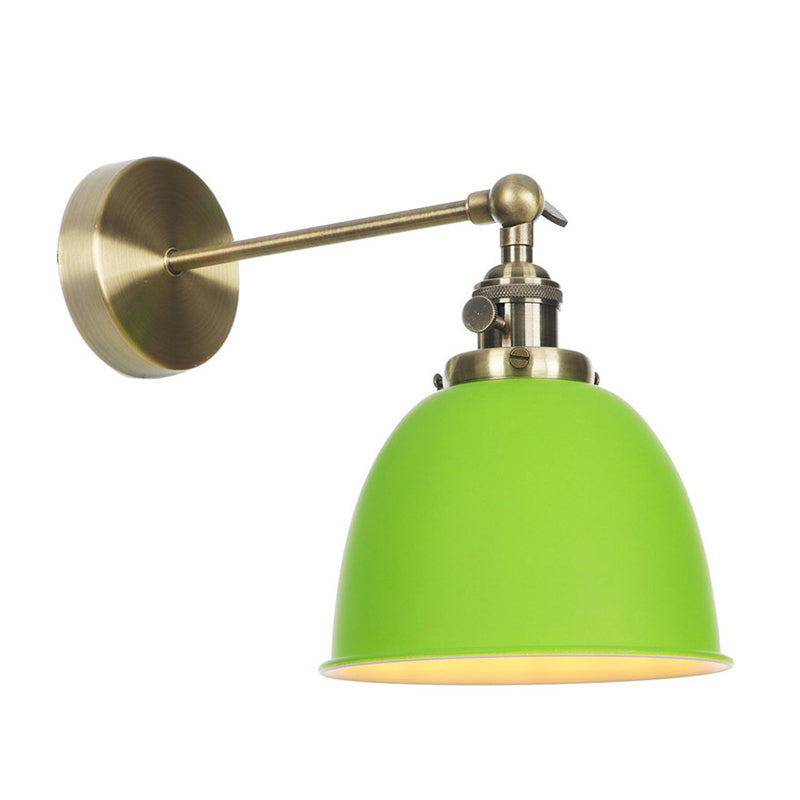 1 Glühbirne Domed Shade Wandleuchte Industriele Schwarz/Grau/Weiß Metall Wandmontierte Lampe für Schlafzimmer