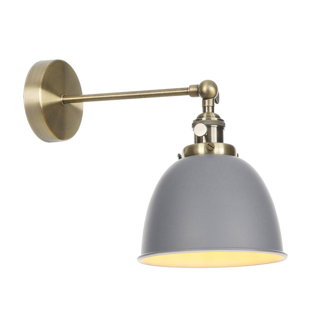 1 Glühbirne Domed Shade Wandleuchte Industriele Schwarz/Grau/Weiß Metall Wandmontierte Lampe für Schlafzimmer