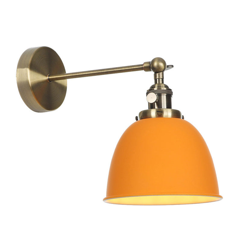 1 Glühbirne Domed Shade Wandleuchte Industriele Schwarz/Grau/Weiß Metall Wandmontierte Lampe für Schlafzimmer