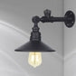 Frendorf | 1 Licht Brede Flair Wandlamp Industrieel Zwart/Brons/Antiek Messing Metaal Sconces Lichtarmatuur voor Slaapkamer