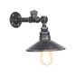 Frendorf | 1 Licht Brede Flair Wandlamp Industrieel Zwart/Brons/Antiek Messing Metaal Sconces Lichtarmatuur voor Slaapkamer