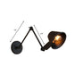 Frendorf | 1 Glühbirne Wandbeleuchtung Vintage Industrie Konische Schattierung Metall Wandlampe in Schwarz/Rost für das Arbeitszimmer