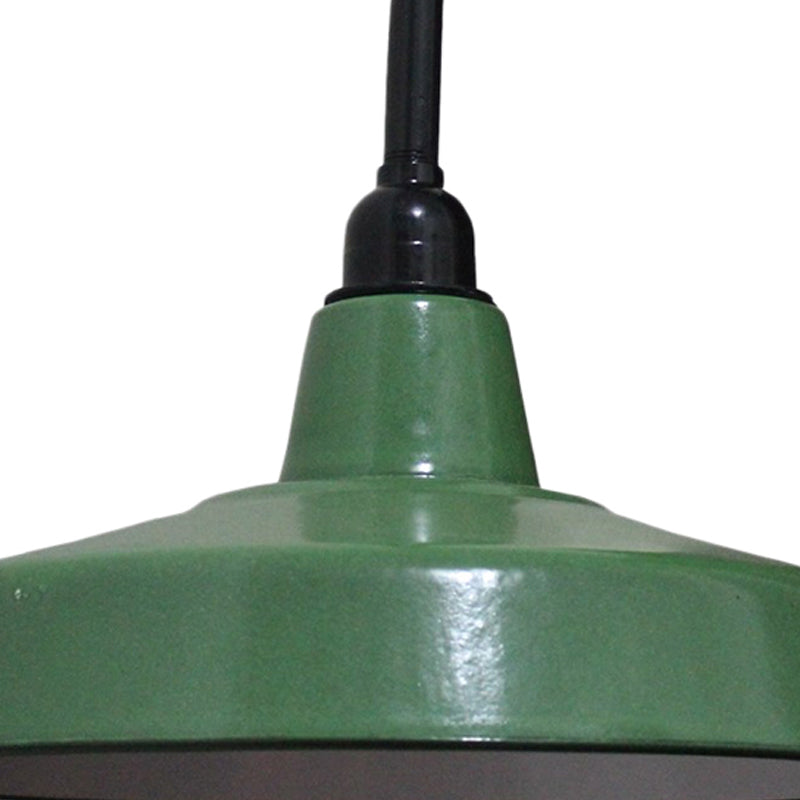 Frendorf | Vintage Style Barn Wall Light Fixture 14"/16" Dia 1 Bulb Metal Sconce Wall Lighting in Green for Restaurant
