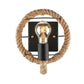 Frendorf | Beige Ein Licht Wandleuchte Licht Industriell Seil Rund/Oval Schirm Wandbeleuchtung Fixture für Esszimmer