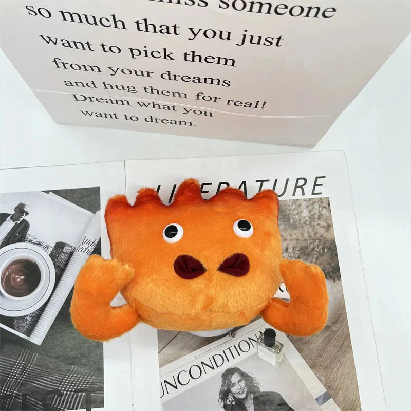 20CM Neue Calcifer Plüschspielzeuge Cartoon gefüllte weiche Puppen Weihnachtsgeschenke Howl’s Moving Castle Calcifer Plüschspielzeug Studio Ghibli