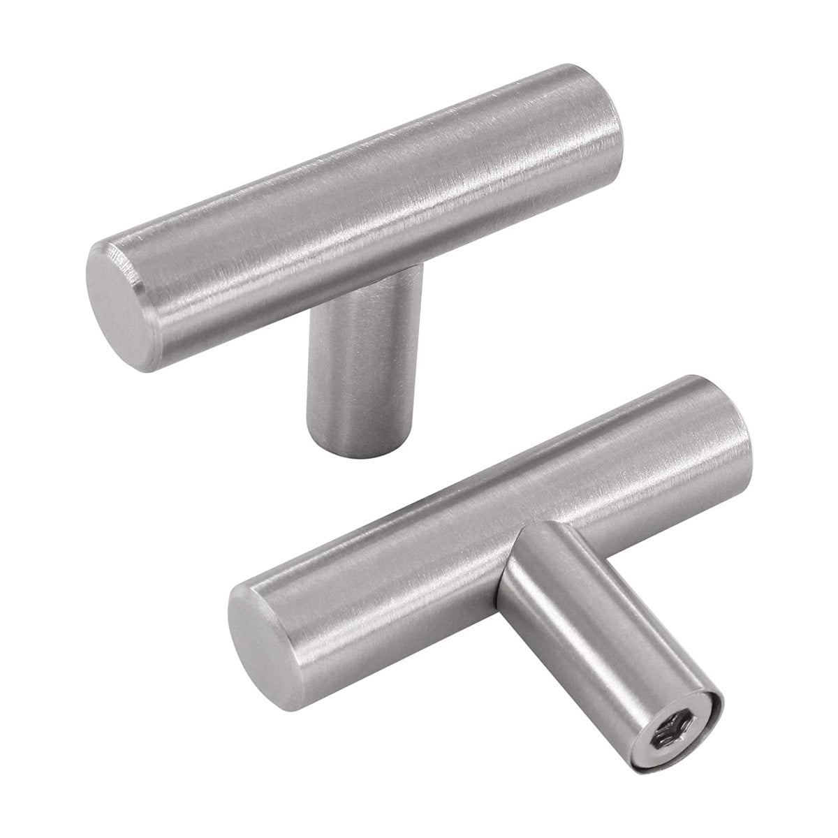 Gebürstetes Nickel Moderne Edelstahl Schubladenbeschläge T-Bar Griffe