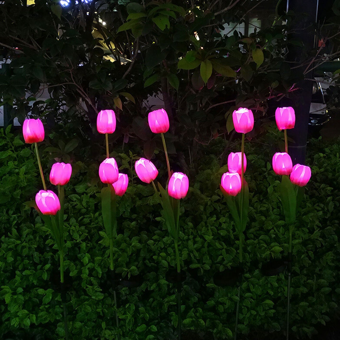 Solar Tulpe Rasenlicht Außen Garten LED Tulpe Blumenlicht Bodenstecker Landschaftslicht