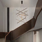 Frendorf | GeoLuma Nordic LED Kronleuchter | Geometrisches Linien-Design aus Eisen & Aluminium | 3-9 Flammen | Modern & Energieeffizient