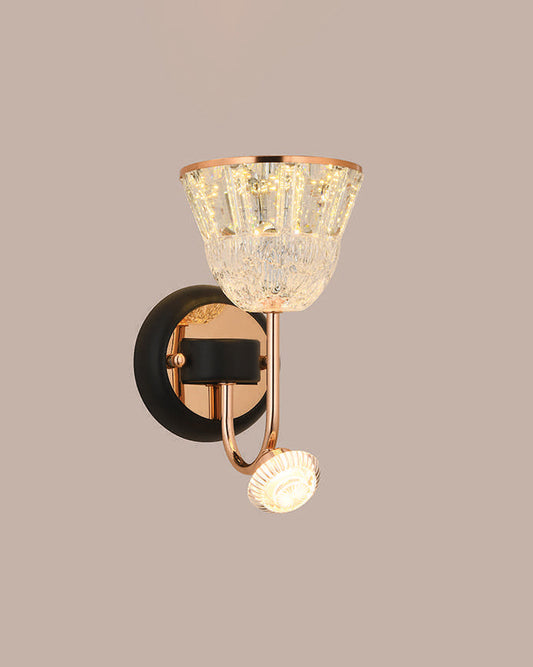 Frendorf | LustreVintage Kristall-Wandleuchte im Retro-Design | Elegante Beleuchtung | Dekorative Wandlampe für Zuhause
