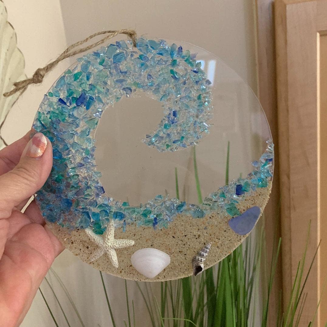 Frendorf | Meeresglas-Sonnenfänger – Ocean Crashing Wave Strandornament
