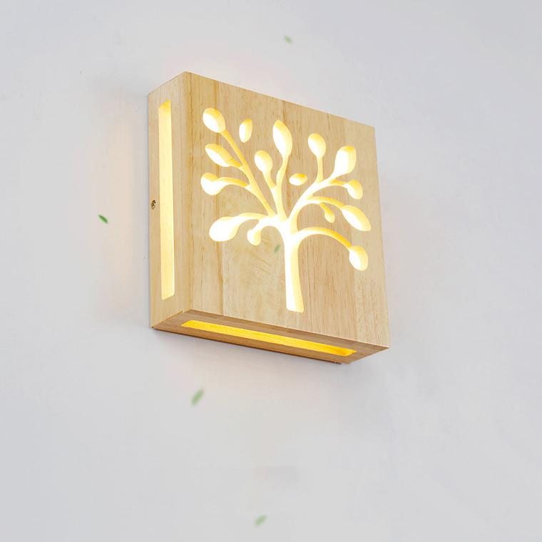 Wandlampe - WoodGlow - Elegante LED - Essenz des Lebens im Freien drinnen