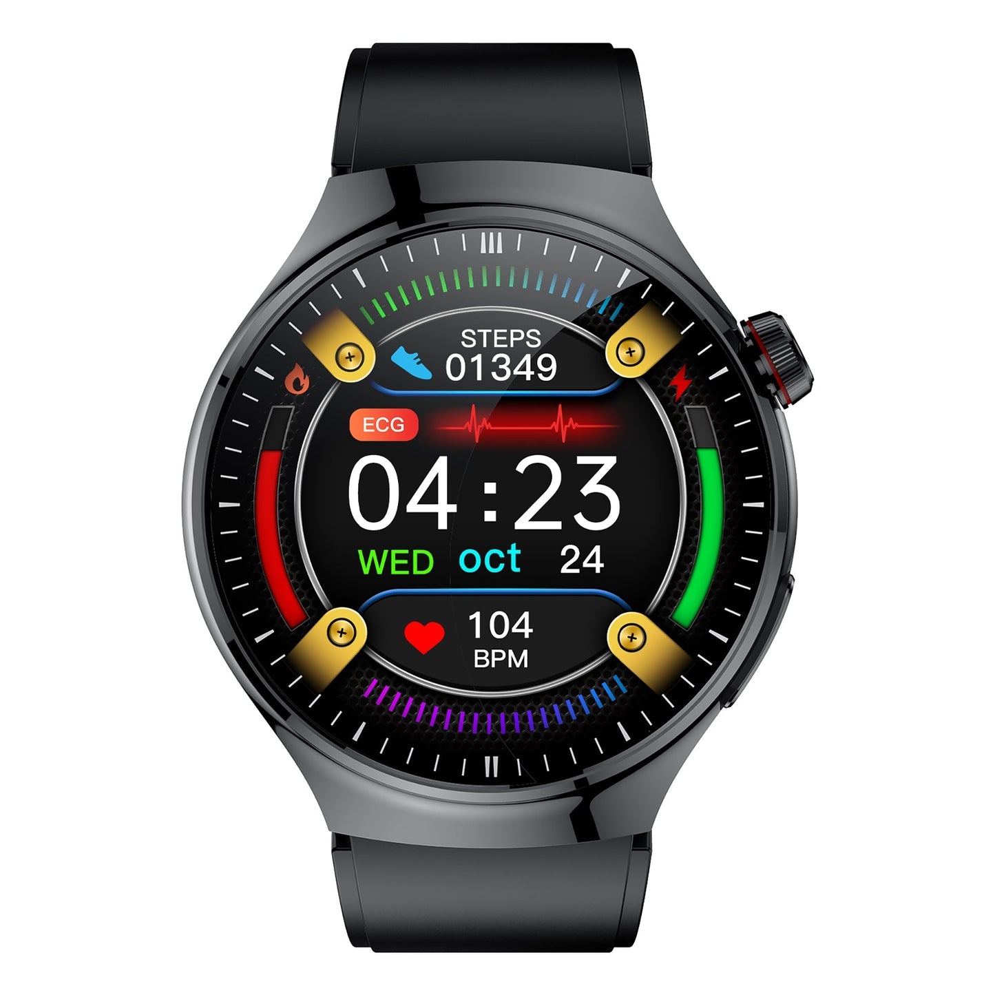 Frendorf | KH26 Ein-Klick-Mikro-Untersuchung von Fünf Organen Gesundheitsüberwachung Blutglukose Blutlipide Harnsäure Blutdruck Blutsauerstoff SOS Smartwatch