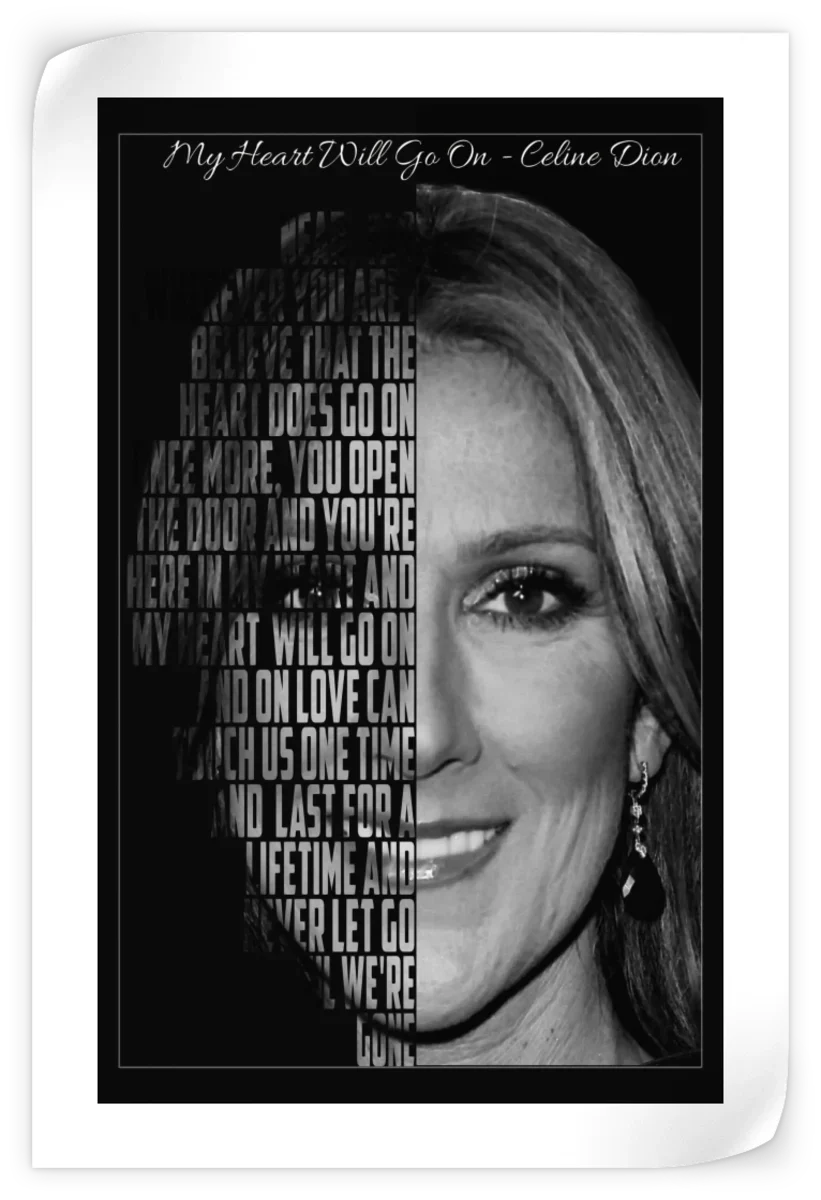 Frendorf | My Heart Will Go On Lyrics Wandkunst