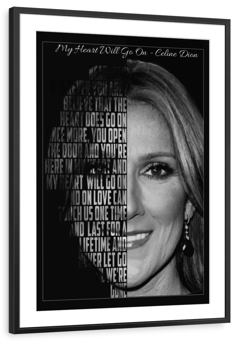 Frendorf | My Heart Will Go On Lyrics Wandkunst