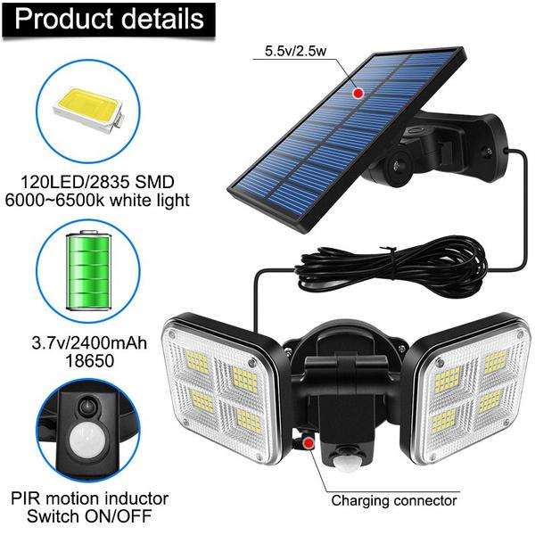 Frendorf | 20W Superhelle Solarlichter 120 LED IP65 Wasserdicht
