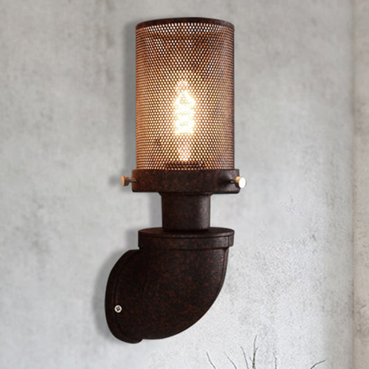 Frendorf | 1 Lichtmetalen Wandlamp Industrieel Rost Caged Cilinder Eetkamer Wandlamp Armatuur