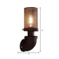 Frendorf | 1 Lichtmetalen Wandlamp Industrieel Rost Caged Cilinder Eetkamer Wandlamp Armatuur