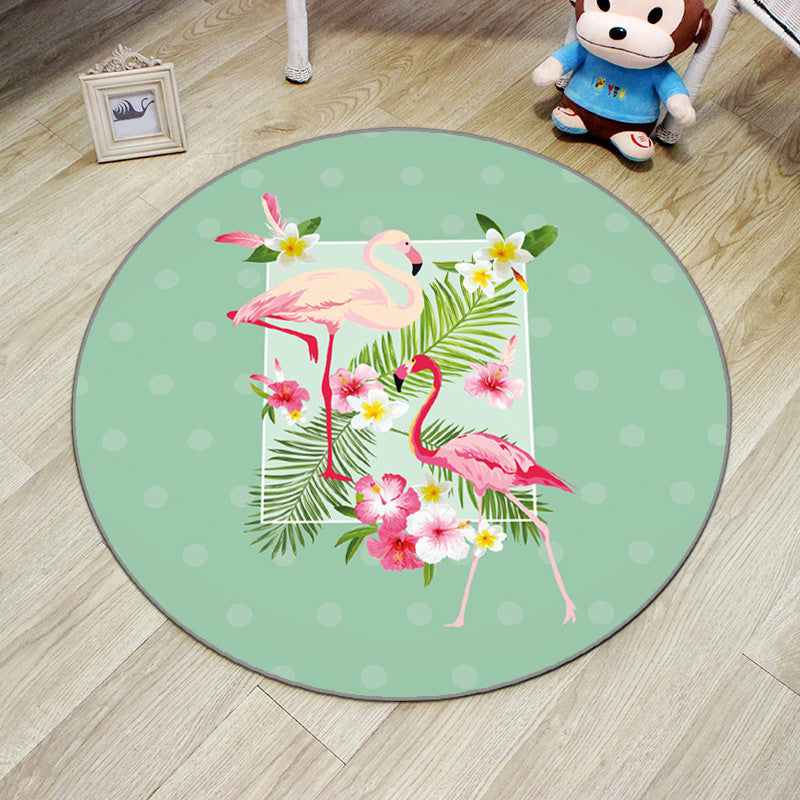 Frendorf | Multicolor Prinsessen Tapijt Polyester Botanica Dieren Tapijt Antislip Achterkant Machine Wasbaar Huisdier Vriendelijk Tapijt voor Kinderkamer