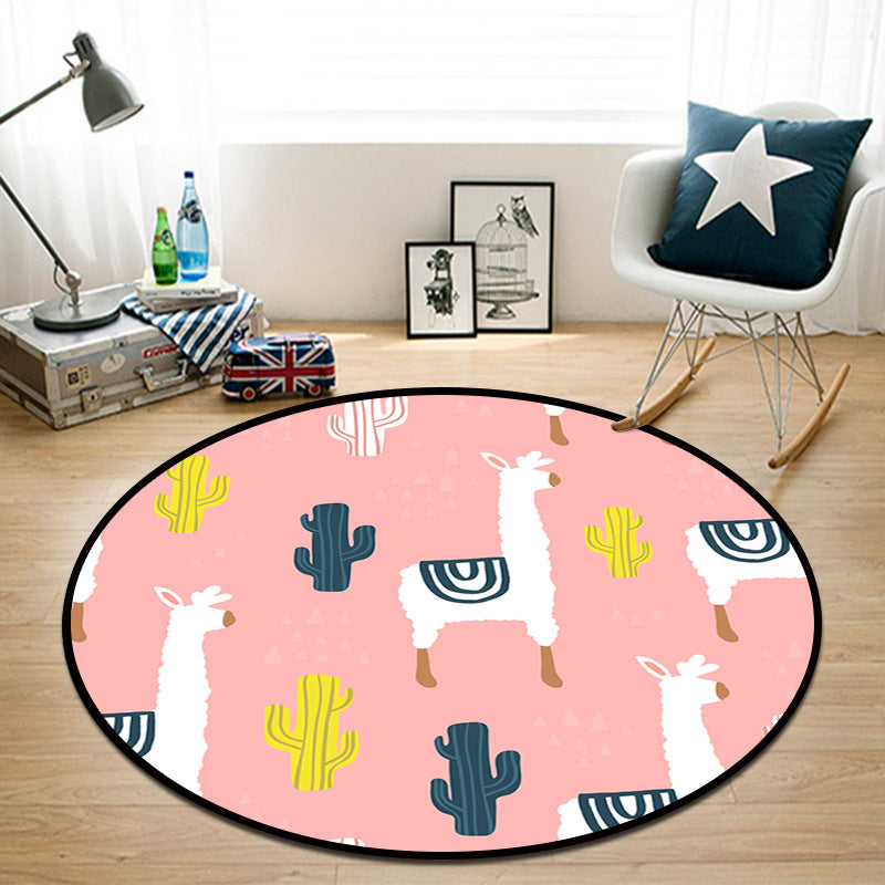 Frendorf | Mooi Multi Kleuren Cartoon Tapijt Synthetisch Scandinavisch Tapijt Antislip Machinewasbaar Vlekbestendig Vloerkleed voor Kinderkamer