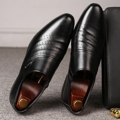 Frendorf | Lässige spitze Schuhe Männer Lederschuhe Männer