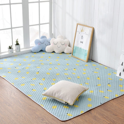 Frendorf | Zachte Dierafdruk Gequilt Tapijt Multi Color Cartoon Tapijt Katoen Gemakkelijk Onderhoud Tapijt voor Kinderkamer