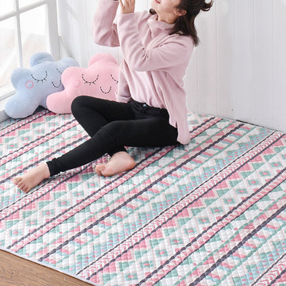 Frendorf | Zachte Dierafdruk Gequilt Tapijt Multi Color Cartoon Tapijt Katoen Gemakkelijk Onderhoud Tapijt voor Kinderkamer