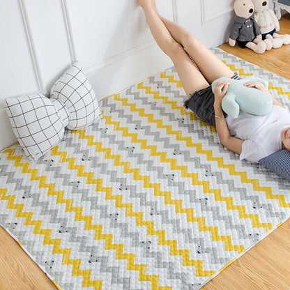 Frendorf | Zachte Dierafdruk Gequilt Tapijt Multi Color Cartoon Tapijt Katoen Gemakkelijk Onderhoud Tapijt voor Kinderkamer