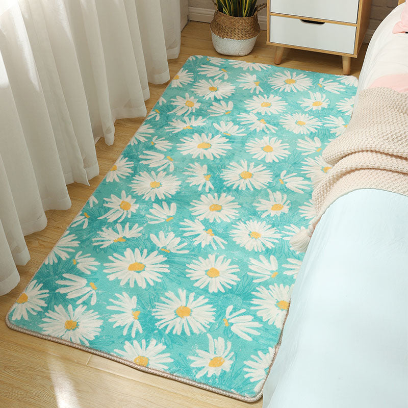 Frendorf | Stijlvolle Multi-Kleurige Kinderen Tapijt Katoen Patroon Vloerkleed Machine Wasbaar Huisdier Vriendelijk Antislip Ondergrond Tapijt voor Meisjes Slaapkamer