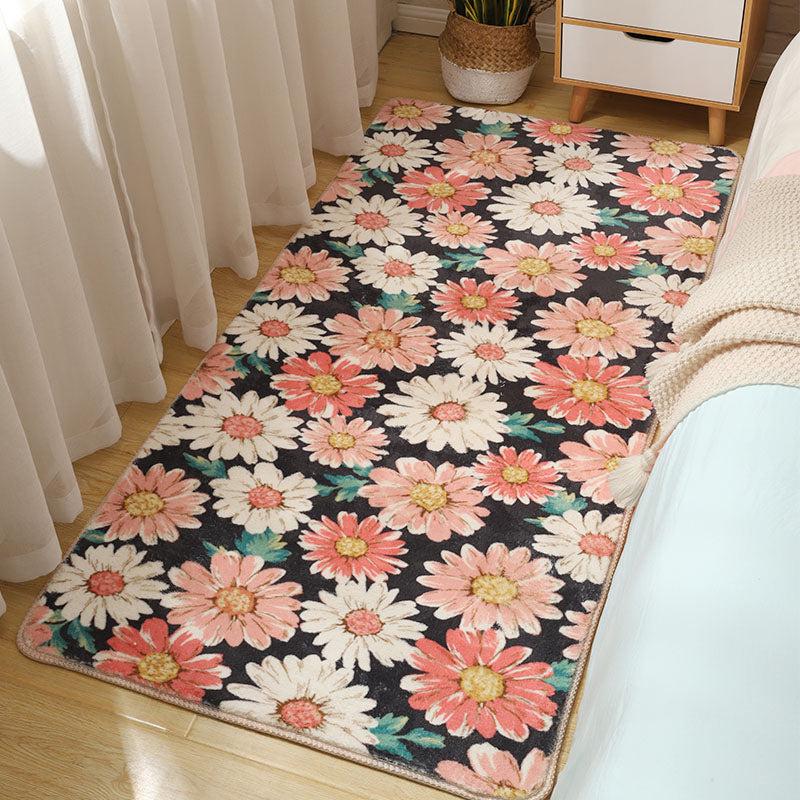 Frendorf | Stijlvolle Multi-Kleurige Kinderen Tapijt Katoen Patroon Vloerkleed Machine Wasbaar Huisdier Vriendelijk Antislip Ondergrond Tapijt voor Meisjes Slaapkamer