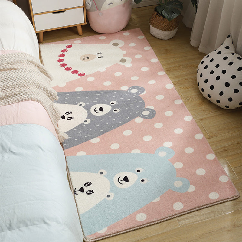 Frendorf | Babyish Multicolor Animal Rug Baumwolle Cartoon Teppich Waschbar Rutschfest Fleckenresistenter Teppich für Kinder