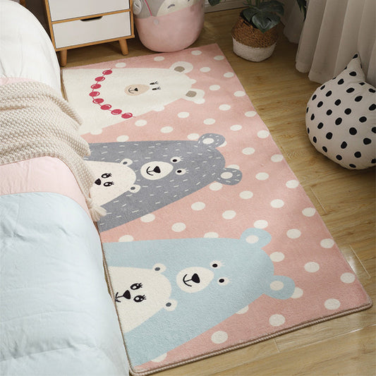 Frendorf | Babyish Multicolor Animal Rug Baumwolle Cartoon Teppich Waschbar Rutschfest Fleckenresistenter Teppich für Kinder