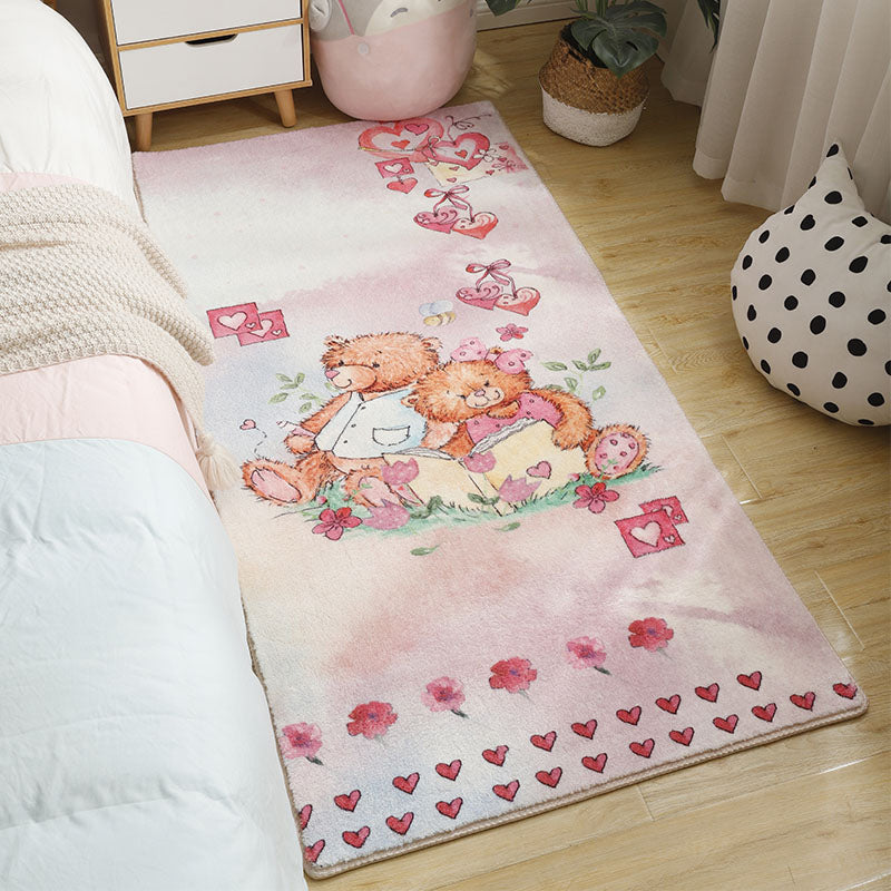 Frendorf | Babyish Multicolor Animal Rug Baumwolle Cartoon Teppich Waschbar Rutschfest Fleckenresistenter Teppich für Kinder