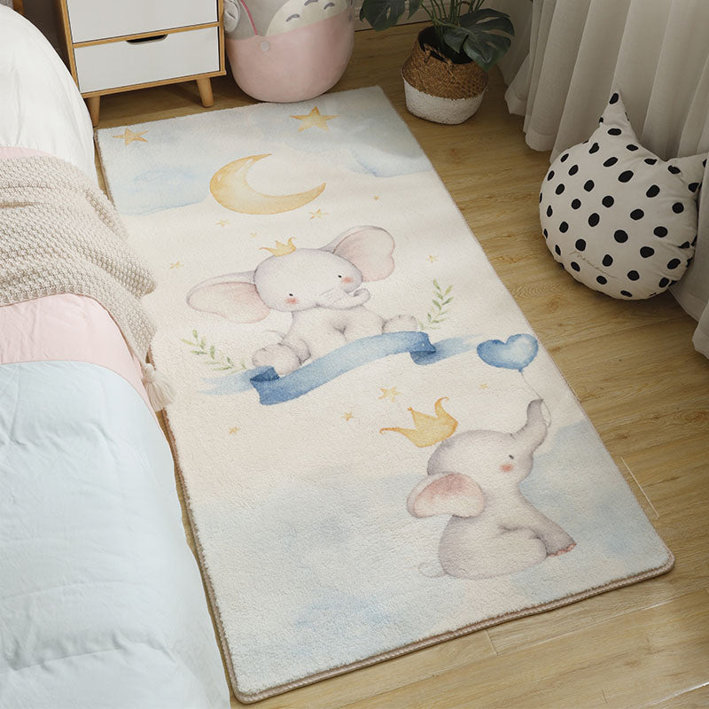 Frendorf | Babyish Multicolor Animal Rug Baumwolle Cartoon Teppich Waschbar Rutschfest Fleckenresistenter Teppich für Kinder